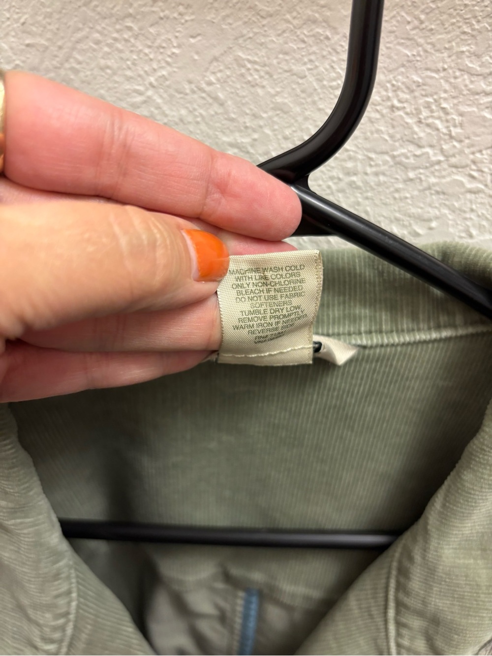 LL Bean Utility Jacket/Blazer Corduroy Size 2X Color Sage Green - Picture 9 of 9